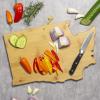 Totally Bamboo Wyoming State Shaped Cutting Board and Charcuterie Serving Platter with Artwork by Summer Stokes, Includes Hang Tie for Wall Display(Washington)