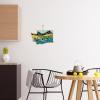 Totally Bamboo Wyoming State Shaped Cutting Board and Charcuterie Serving Platter with Artwork by Summer Stokes, Includes Hang Tie for Wall Display(Washington)