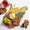 Totally Bamboo Wyoming State Shaped Cutting Board and Charcuterie Serving Platter with Artwork by Summer Stokes, Includes Hang Tie for Wall Display(West Virginia)