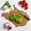 Totally Bamboo Wyoming State Shaped Cutting Board and Charcuterie Serving Platter with Artwork by Summer Stokes, Includes Hang Tie for Wall Display(West Virginia)
