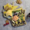 Totally Bamboo Wyoming State Shaped Cutting Board and Charcuterie Serving Platter with Artwork by Summer Stokes, Includes Hang Tie for Wall Display(Wisconsin)