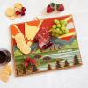 Totally Bamboo Wyoming State Shaped Cutting Board and Charcuterie Serving Platter with Artwork by Summer Stokes, Includes Hang Tie for Wall Display(Wyoming)