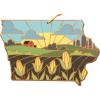 Totally Bamboo Wyoming State Shaped Cutting Board and Charcuterie Serving Platter with Artwork by Summer Stokes, Includes Hang Tie for Wall Display(Iowa)