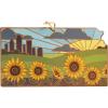 Totally Bamboo Wyoming State Shaped Cutting Board and Charcuterie Serving Platter with Artwork by Summer Stokes, Includes Hang Tie for Wall Display(Kansas)