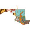 Totally Bamboo Wyoming State Shaped Cutting Board and Charcuterie Serving Platter with Artwork by Summer Stokes, Includes Hang Tie for Wall Display(Maryland)