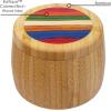 Totally Bamboo Baltique Marrakesh Collection Salt Cellar and Storage Box, Bamboo and Colored Birch Wood, 8 Ounce Capacity