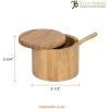 Totally Bamboo Little Dipper Salt Cellar Bamboo Storage Box with Magnetic Swivel Lid, 6 Ounce Capacity, Includes Salt Spoon(Little Dipper)