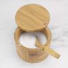 Totally Bamboo Little Dipper Salt Cellar Bamboo Storage Box with Magnetic Swivel Lid, 6 Ounce Capacity, Includes Salt Spoon(Little Dipper)