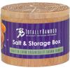 Totally Bamboo Salt Box, Bamboo Storage Box with Magnetic Swivel Lid, “Tree of Life” Art Engraved on Lid