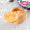 Totally Bamboo Salt Cellar Bamboo Storage Box with Magnetic Swivel Lid, 6 Ounce Capacity, Salt Engraved on Lid(Bamboo)