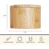 Totally Bamboo Salt Cellar Bamboo Storage Box with Magnetic Swivel Lid, 6 Ounce Capacity, Salt Engraved on Lid(Bamboo)