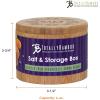 Totally Bamboo Salt Cellar Bamboo Storage Box with Magnetic Swivel Lid, 6 Ounce Capacity, Salt Engraved on Lid(Celtic Knot)
