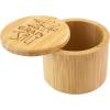 Totally Bamboo Salt Cellar Bamboo Storage Box with Magnetic Swivel Lid, 6 Ounce Capacity, “Take Life with a Grain of Salt” Engraved on Lid