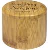 Totally Bamboo Salt Cellar Bamboo Storage Box with Magnetic Swivel Lid, 6 Ounce Capacity, You are the Salt of the Earth Matthew 5:13 Engraved on Lid(For Everything there is a Season)
