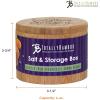 Totally Bamboo Salt Cellar Bamboo Storage Box with Magnetic Swivel Lid, 6 Ounce Capacity, You are the Salt of the Earth Matthew 5:13 Engraved on Lid(For Everything there is a Season)