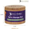 Totally Bamboo Salt Cellar Bamboo Storage Box with Magnetic Swivel Lid, 6 Ounce Capacity, You are the Salt of the Earth Matthew 5:13 Engraved on Lid(Salt of the Earth)