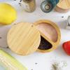 Totally Bamboo Salt Keeper Duet – Bamboo Salt Cellar with Dual Compartments for Salt and Pepper or Spices, Magnetic Swivel Lids, Natural Bamboo Salt Box, 8 Ounce Capacity(Salt Keeper Duet)
