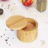 Totally Bamboo Salt Keeper Duet – Bamboo Salt Cellar with Dual Compartments for Salt and Pepper or Spices, Magnetic Swivel Lids, Natural Bamboo Salt Box, 8 Ounce Capacity(Original Salt Box)