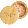 Totally Bamboo Salt Cellar Bamboo Storage Box with Magnetic Swivel Lid, 6 Ounce Capacity, Salt Engraved on Lid(Bamboo)