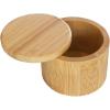 Totally Bamboo Salt Keeper Duet – Bamboo Salt Cellar with Dual Compartments for Salt and Pepper or Spices, Magnetic Swivel Lids, Natural Bamboo Salt Box, 8 Ounce Capacity(Original Salt Box)