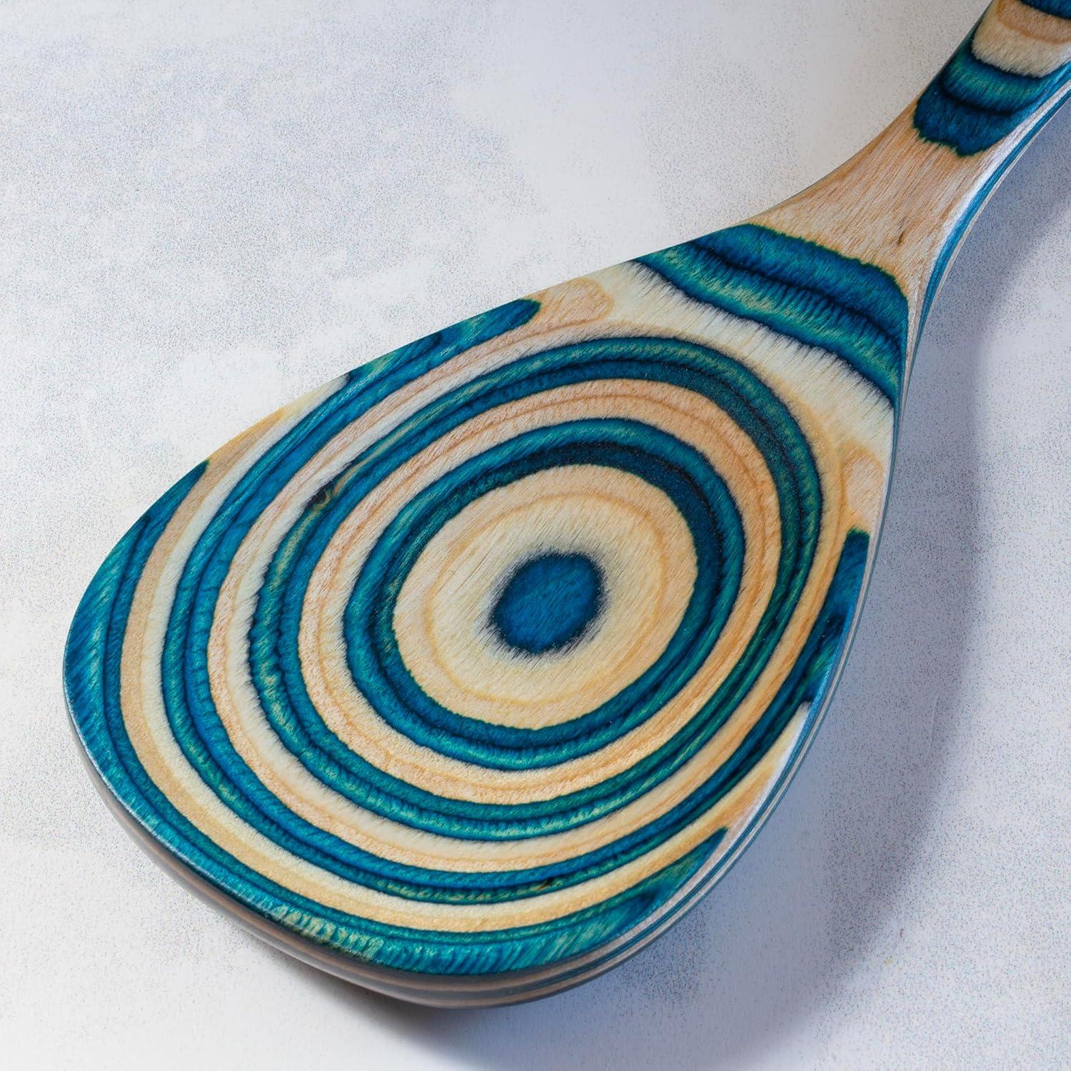 imageBaltique Mykonos Collection Wooden Cooking Spoon 125Inch Kitchen Utensil for Mixing Stirring Serving Safe for Nonstick Cookware125