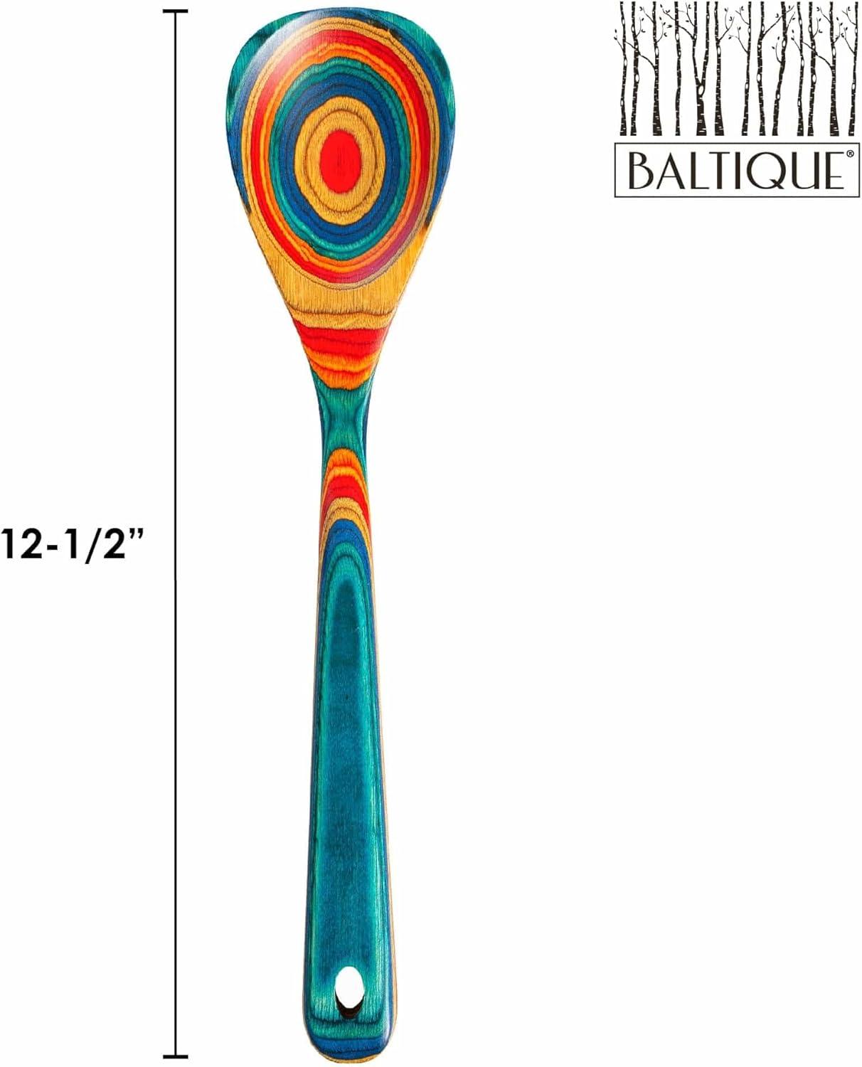 imageTotally Bamboo Baltique Montego Bay Collection 1212 Wooden Slotted Cooking Spoon Safe for NonstickCooking Spoon