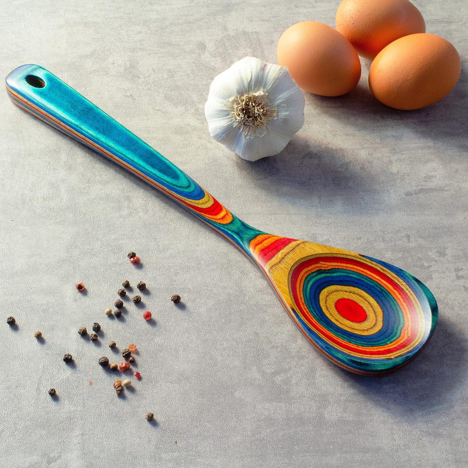imageTotally Bamboo Baltique Montego Bay Collection 1212 Wooden Slotted Cooking Spoon Safe for NonstickCooking Spoon