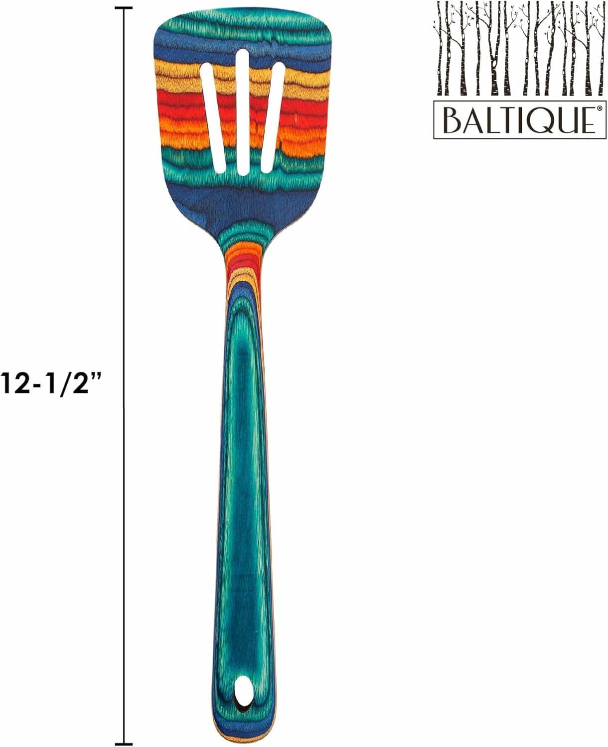 imageTotally Bamboo Baltique Montego Bay Collection 1212 Wooden Slotted Cooking Spoon Safe for NonstickSlotted Spatula
