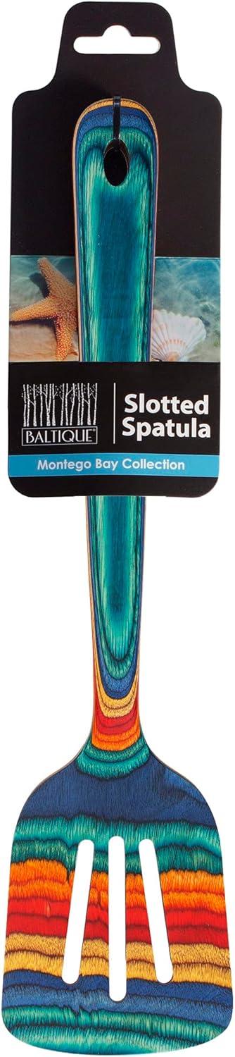 imageTotally Bamboo Baltique Montego Bay Collection 1212 Wooden Slotted Cooking Spoon Safe for NonstickSlotted Spatula