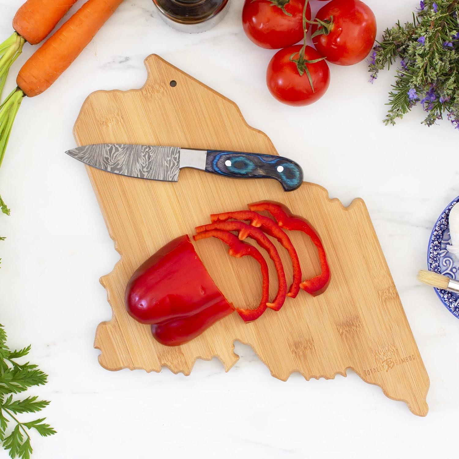 imageTotally Bamboo Destination Maine State Shaped Serving and Cutting Board Includes Hang Tie for Wall Display