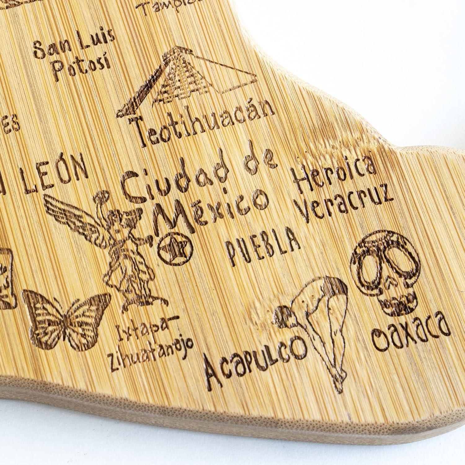 imageTotally Bamboo Destination Mexico Shaped Serving and Cutting Board Includes Hang Tie for Wall Display