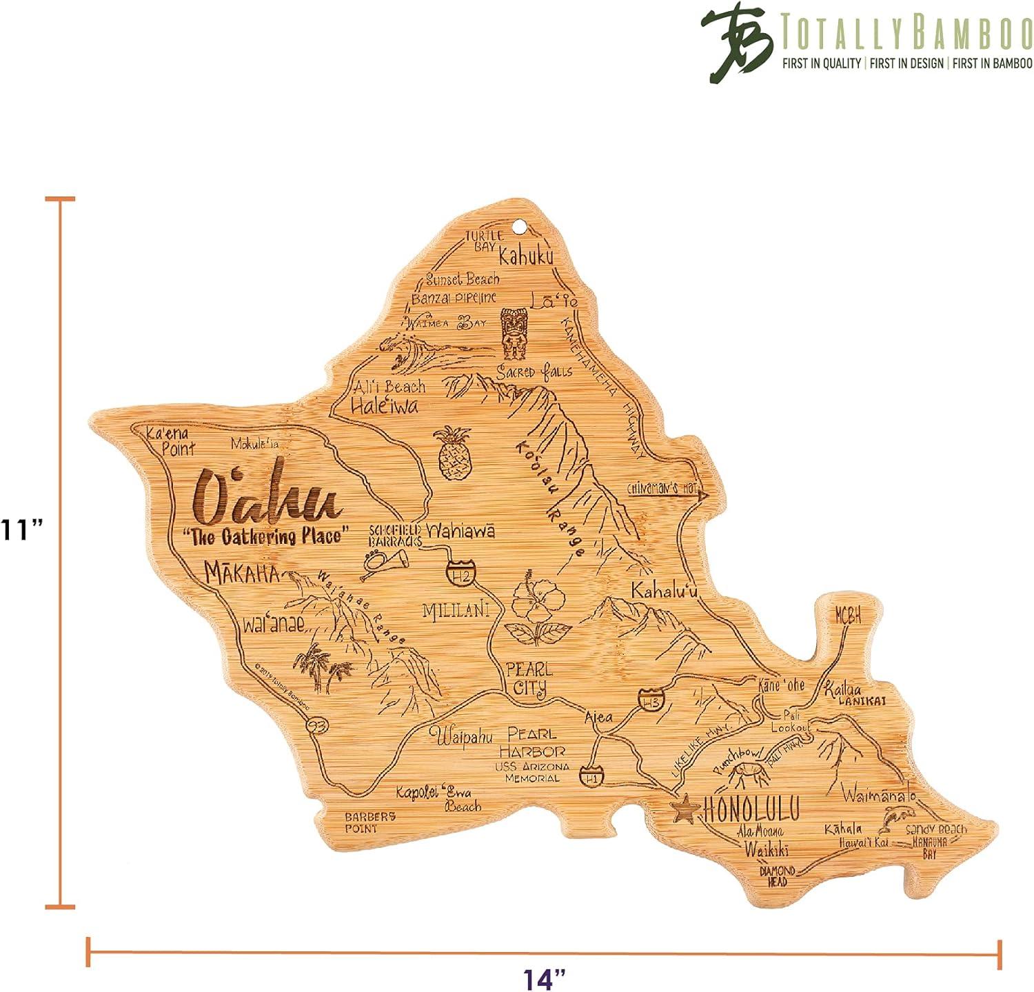 imageTotally Bamboo Destination Oahu Serving and Cutting Board Includes Hang Tie for Wall Display