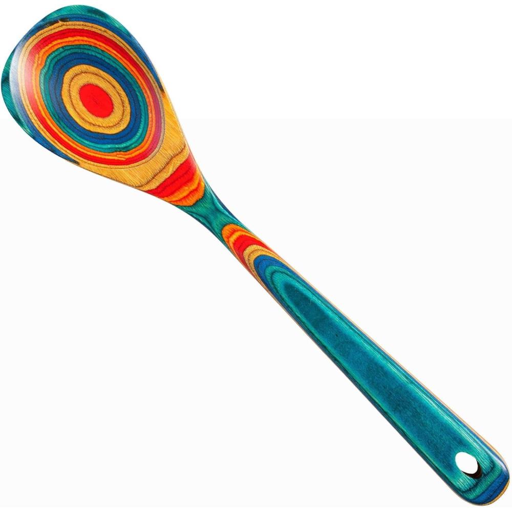 imageTotally Bamboo Baltique Montego Bay Collection 1212 Wooden Slotted Cooking Spoon Safe for NonstickCooking Spoon