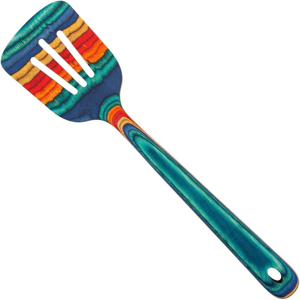imageTotally Bamboo Baltique Montego Bay Collection 1212 Wooden Slotted Cooking Spoon Safe for NonstickSlotted Spatula