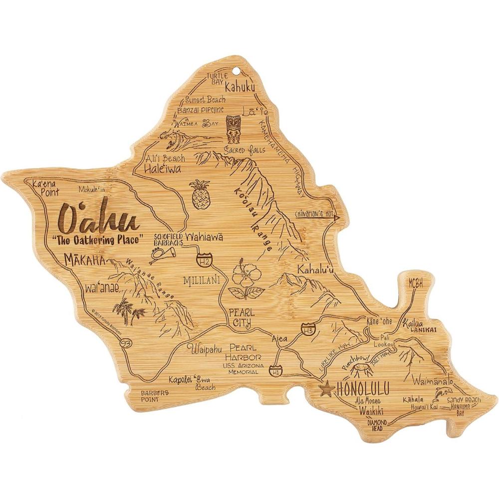 imageTotally Bamboo Destination Oahu Serving and Cutting Board Includes Hang Tie for Wall Display