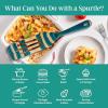 Baltique Mykonos 13 Inch Wooden Slotted Spurtle Spatula – Colorful Layered Birch Cooking Utensil for Stirring, Mixing & Serving
