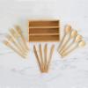Totally Bamboo 12-Piece Reusable Bamboo Flatware Set with Portable Storage Case, Dishwasher Safe