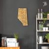 Totally Bamboo Destination Alberta Province Shaped Serving and Cutting Board, Includes Hang Tie for Wall Display