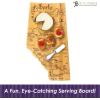 Totally Bamboo Destination Alberta Province Shaped Serving and Cutting Board, Includes Hang Tie for Wall Display