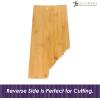 Totally Bamboo Destination Alberta Province Shaped Serving and Cutting Board, Includes Hang Tie for Wall Display