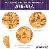 Totally Bamboo Destination Alberta Province Shaped Serving and Cutting Board, Includes Hang Tie for Wall Display