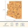 Totally Bamboo Destination Arizona Shaped Cutting Board – Bamboo Charcuterie and Serving Board with Hang Tie for Wall Display