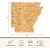 Totally Bamboo Destination Arkansas Shaped Cutting Board – Bamboo Charcuterie and Serving Board with Hang Tie for Wall Display(13″L x 12″W)