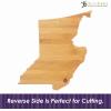 Totally Bamboo Destination British Columbia Province Shaped Serving and Cutting Board, Includes Hang Tie for Wall Display