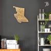 Totally Bamboo Destination British Columbia Province Shaped Serving and Cutting Board, Includes Hang Tie for Wall Display