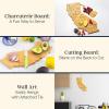 Totally Bamboo Destination California Shaped Cutting Board – Bamboo Charcuterie and Serving Board with Hang Tie for Wall Display