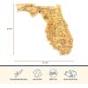 Totally Bamboo Destination Florida Shaped Cutting Board – Bamboo Charcuterie and Serving Board with Hang Tie for Wall Display