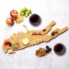 Totally Bamboo Destination Long Island Shaped Cutting Board – Bamboo Charcuterie and Serving Board with Hang Tie for Wall Display