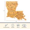 Totally Bamboo Destination Louisiana Shaped Cutting Board – Bamboo Charcuterie and Serving Board with Hang Tie for Wall Display