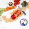 Totally Bamboo Destination Mexico Shaped Serving and Cutting Board, Includes Hang Tie for Wall Display